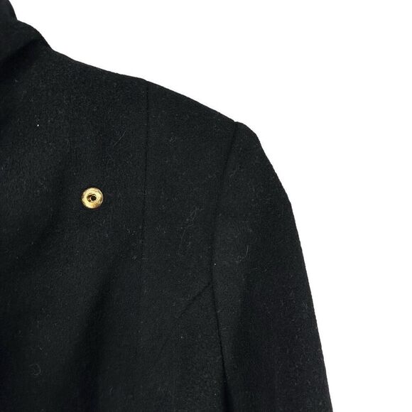 Michael Kors Walker Coat Black Wool Blend Belted Womens Size Small Classic Coat - Picture 6 of 14